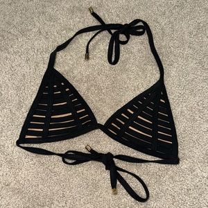 Beach Bunny Hard Summer Black Triangle Bikini Top